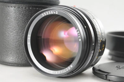 ☆301☆Excelente COMO NUEVO en ESTUCHE LEICA NOCTILUX-M 50mm f1 III Negro + Filtro Capucha De JAPÓN Foto 1 de 4