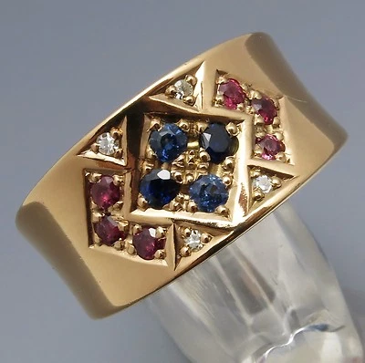 REIF-DESIGN - AUFFÄLLIGER EDELSTEIN DIAMANT RING - 999 FEINSILBER ROSÉ VERGOLDET - Bild 1 von 4