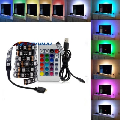 USB LED Strip Light 2835 5050 RGB TV Backlight Flexible Decoration DC 5V 0.5m-5m - Image 1 of 4