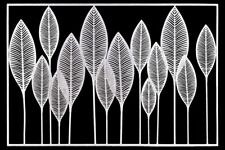 Urban Trends Collection 36189 Metal Wall Art of Leaves with Frame in Landscape O