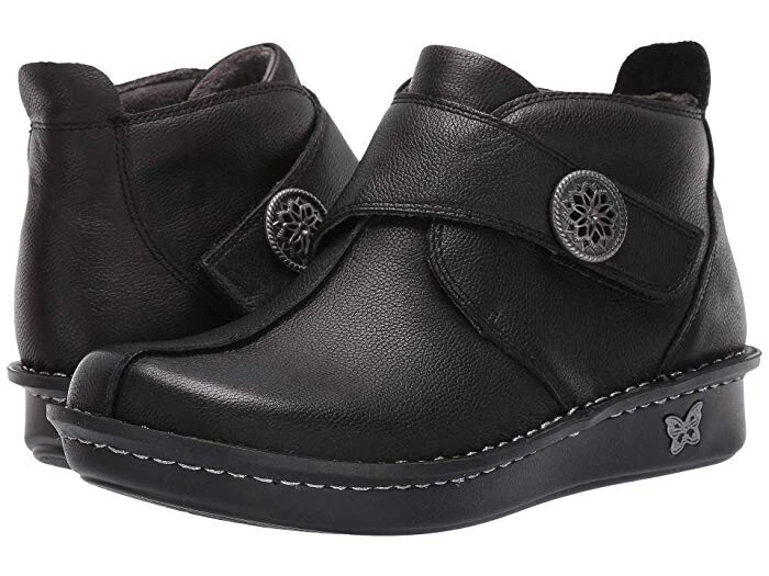 Alegria Z9901 Black Leather Caiti Upgrade Ankle Boots Size EU 38 US 8-8.5M