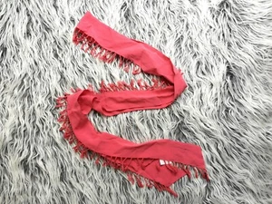 DKNY Donna Karan Nueva York MEZCLA DE SEDA ROSA BUFANDA FLECOS DELGADOS TALLA 0/S 91" X 3 1/2 - Imagen 1 de 6
