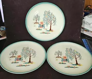 3 Vintage 11" Dinner Plates Brock of California Forever Yours - Picture 1 of 11