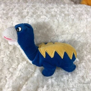Imperial Bean Bag Plush Stuffed Dinosaur blue yellow 8" lgth - Picture 1 of 3