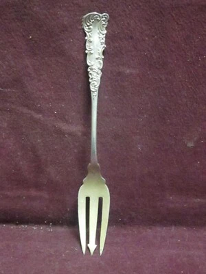 UNKNOWN Sterling ART DECO ROSA PEPINILLO HORQUILLA 5 1/2" 13g Sin Monograma Foto 1 de 4