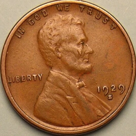 1929 S - Lincoln Wheat Penny - G/VG Cover