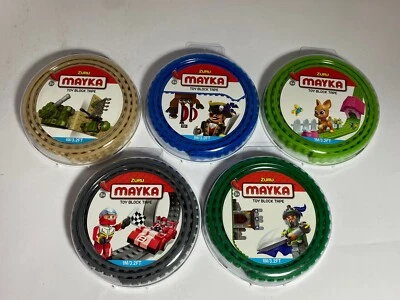 Zuru Mayka Toy Block Tape 1M/3.2FT  2 Stud Removable Reuse Lego Compatible - Image 1 of 2