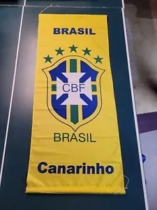 Brazil National Soccer Team Futebol CBF Banner Flag 46” by 20” Canarinho - Picture 1 of 19