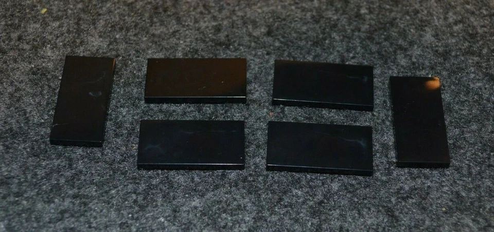 (6) 2x4 tijolos de azulejo preto acabamento liso ~ Lego ~ NOVO ~ Castelo - Imagem 1 de 1