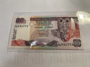2006 Sri Lanka 20 Rupees Banknote UNC - Bild 1 von 2