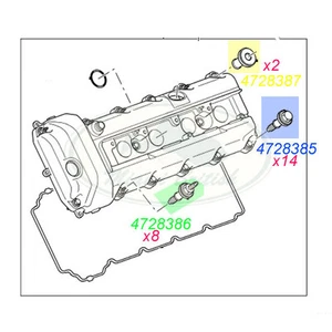 JUEGO DE GROOMET CUBIERTA DE CABEZA DE CILINDRO LAND ROVER GAMA LR3 RR SPORT MR0154 FABRICANTE DE EQUIPOS ORIGINALES - Imagen 1 de 1