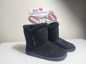 Kurze Damen-Stiefeletten Wildleder schwarz zum Überziehen Größe 8 - Bild 1 von 7