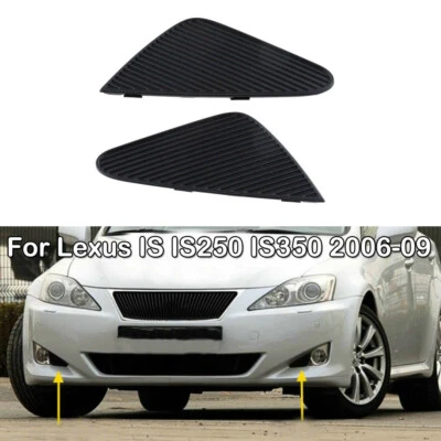 Cubierta de luz antiniebla delantera negra 2 piezas para Lexus IS IS250 IS350 2006-09 Foto 1 de 4