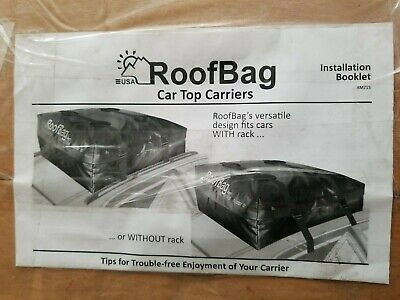 Roof Bag Car Top Carrier, Made In USA, 15 Cubic Feet. • 119.99£