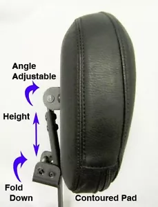 Studded Fully Adjustable Driver's Backrest Kawasaki Vulcan 1500 Classic Nomad - Foto 1 di 5