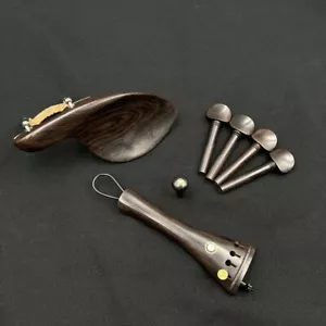 1 set High quality 4/4 violin Natural ebony wood accessories parts fittings - Picture 1 of 2