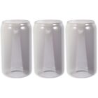  3 Count Glass Cola Cup Office Clear Coffee Tumbler House Beverage