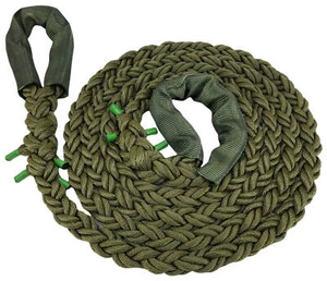 24mm Oliva Militar 8 Hebras Nailon Cinética 4x4 Cuerda de Remolque de Recuperación x 6 Metros - Imagen 1 de 7