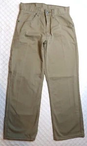 Boys Levi's Tan 6 Pocket Straight Leg Jeans Size 12 Regular Waist 26 Inseam 27 - Picture 1 of 7