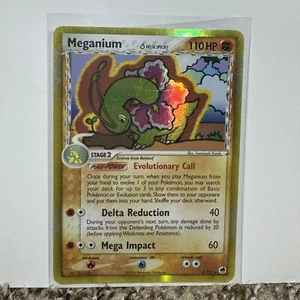 Pokemon TCG Meganium 4/101 Holo Stamped EX Ruby & Sapphire EX Dragon Frontiers - Picture 1 of 10