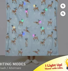 HOLIDAY RENTIER BELEUCHTET LED LICHTER WEIHNACHTEN ÜBERWURF DECKE 50 X 60 NEU WEICH - Bild 1 von 24