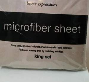 Home Expressions Mikrofaser King Set passt auf Matratze 17" hellbraune Farbe - Bild 1 von 4