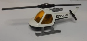 Matchbox MB75 Helicopter 36 Police White Over Black Amber Windows England Loose - Picture 1 of 3