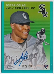 2023 Topps cromo platino Oscar Colas novato refractor acuático automático #/150 #CPA-OCO - Imagen 1 de 2