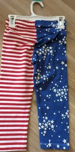 Cat & Jack Red White Blue Stars & Stripes Capri Leggings Girls M (7/8) NWT - Picture 1 of 3