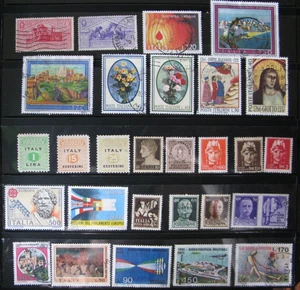 ITALY stamps USED Lot of 29, Mix of vintage, Modern, large and small, NICE - Picture 1 of 1