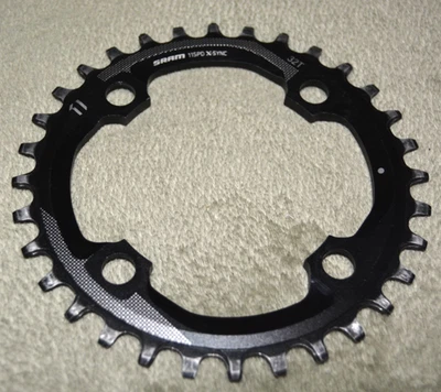 SRAM X01 X-SYNC CHAINRING 11 Speed 94 BCD BLACK, 32T Lightly Used FREE SHIPPING! - Image 1 of 4