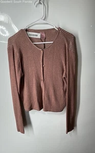 Zara Girls Pink Knitted Long Sleeve Button Front Cardigan Sweater Size 13-14 - Picture 1 of 6