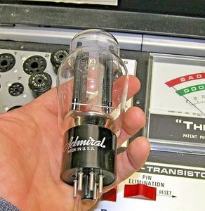 National Union 5U4G vidrio graso botella de coque tubo rectificador placas negras tapa transparente - Imagen 1 de 4