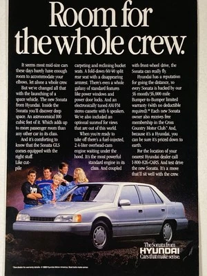 1989 Hyundai Sonata Print Ad Room Crew - Image 1 of 2