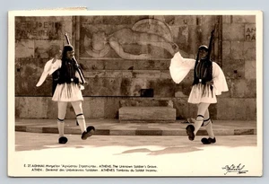 1960 Ateny Grecja Nieznani żołnierze Pocztówka grobowa - Zdjęcie 1 z 2