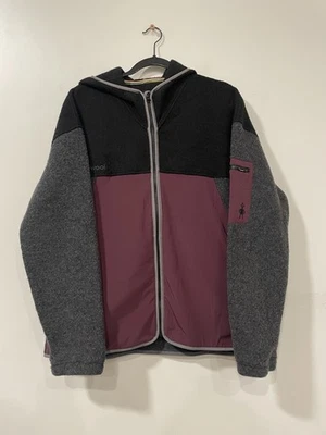Smartwool Hudson Trail Hooded Fleece Zip Jacket Charcoal Eggplant Men XLarge - Image 1 of 4