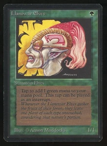 1993 MTG Magic the Gathering Beta Llanowar Elves NM Raw Gaming Card TCG - Picture 1 of 2