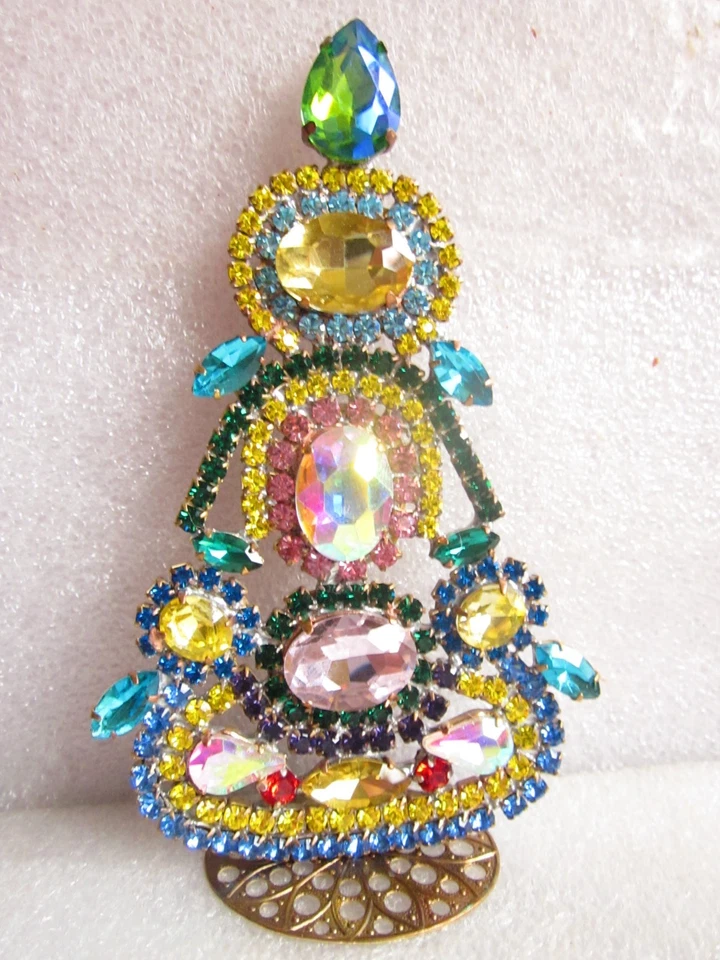 HERMOSO ÁRBOL DE NAVIDAD CHECO HECHO A MANO DECORACIÓN PIE T784 Foto 1 de 1