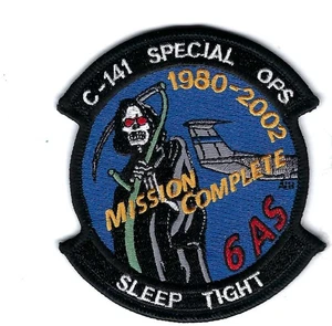 PATCH USAF 6th AIRLIFT SQ C-141 SPECIAL OPERATIONS LOW LEVEL II AS-23 - Bild 1 von 1