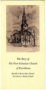 Folleto La historia de la primera iglesia unitaria de Providence Rhode Island 1962 - Imagen 1 de 1
