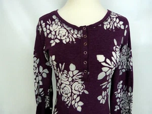 Joe Boxer Juniors Size Medium Long Sleeve Semi-Sheer Floral Blouse Shirt - Picture 1 of 6