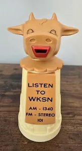 Vintage Whirley Industries Moo Cow Coffee Tea Creamer "Listen to WKSN" - Picture 1 of 7