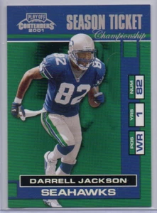 Boleto de temporada 2001 Playoff Contenders #85, Darrell Jackson/100 Seattle Seahawks - Imagen 1 de 2