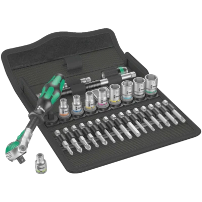Wera 8100 SA 6 Zyklop Speed Kit Cricchetti Trazione 1/4", Metrico 28 Pezzi