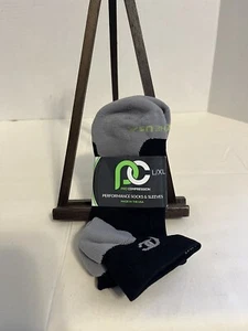 NUOVE calze da golf Pro Compression Performance L/XL nere e grigie made in USA. B-4 - Foto 1 di 5