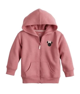 New Disney’s Minnie Mouse Toddler Girl Size 4T Fleece Zip Up Hoodie By Jumping B - Picture 1 of 2