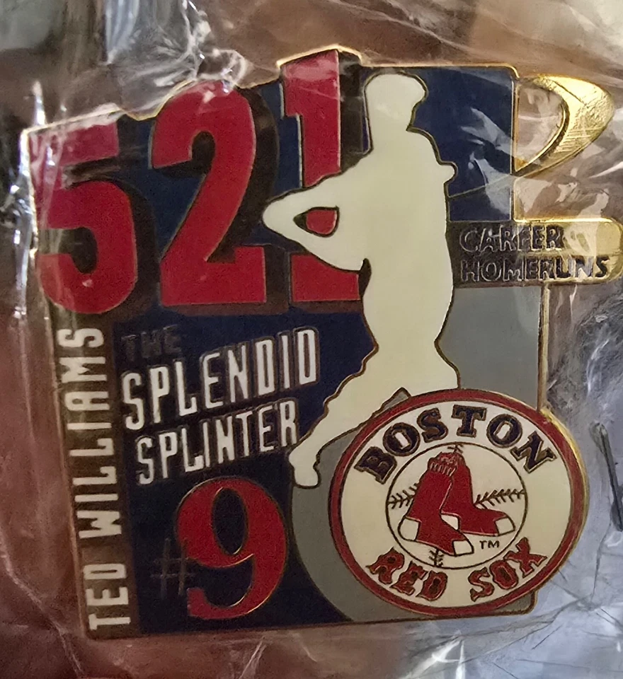 TED WILLIAMS #9 BOSTON RED SOX 521 HOME RUNS Lapel Pin - Image 1 of 1