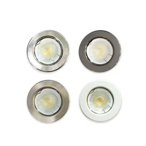 Recessed Ceiling Spot Light Dimmable Fixed Mains GU10 LED Downlight Fitting - Picture 1 of 5