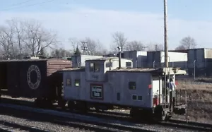 Railroad Slide - Burlington Northern #10636 Caboose Downers Grove IL 1977 Route - Picture 1 of 1