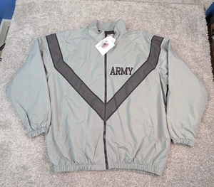 US Army IPFU Jacket Coat Mens XL Long Gray Nylon Physical Fitness Uniform Vented - Picture 1 of 12